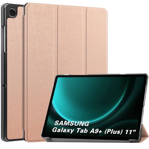 GOZOPO Hülle für Samsung Galaxy Tab A9+ / A9 Plus 2023 11 Zoll Tablet Case, Roségold von GOZOPO