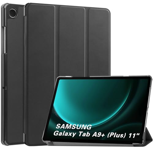 GOZOPO Hülle für Samsung Galaxy Tab A9+ / A9 Plus 2023 11 Zoll Tablet Case, Schwarz von GOZOPO