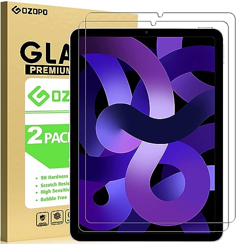 GOZOPO Schutzfolie für iPad Air 5. Generation/Air 4. Generation 10,9 Zoll, Air 5 Glas Kratzfest Folie für iPad Air 5 2022/ Air 4 2020 10,9 Zoll von GOZOPO