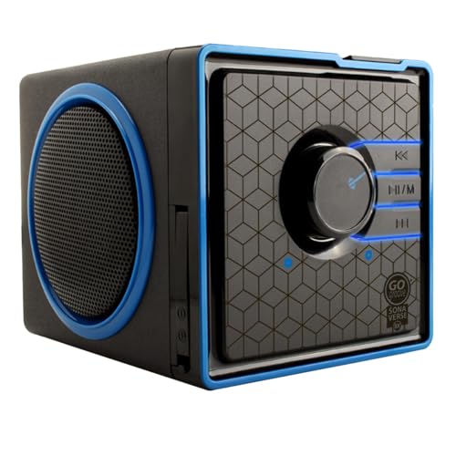 GOgroove SonaVERSE BX Kabelgebundener tragbarer Lautsprecher mit USB-Musikplayer – Lautsprecher mit USB-Flash-Laufwerk, MP3-Eingang, 3,5-mm-AUX-Anschluss, Wiedergabetasten (nur kabelgebundenes AUX) von GOgroove