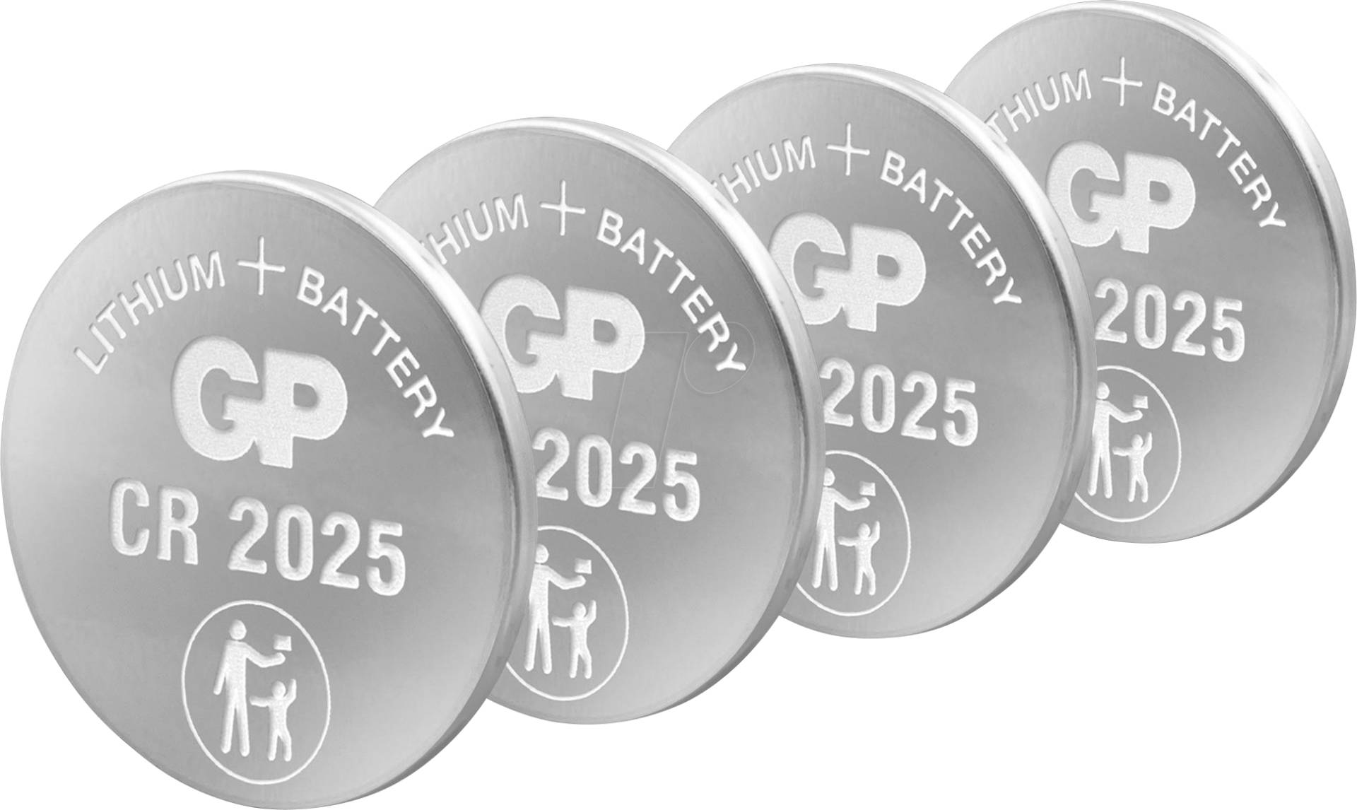 4XCR 2025 GP - Lithium-Knopfzelle, 3V, 160 mAh, 20x2,5 mm, 4er-Pack von GP-BATTERIES
