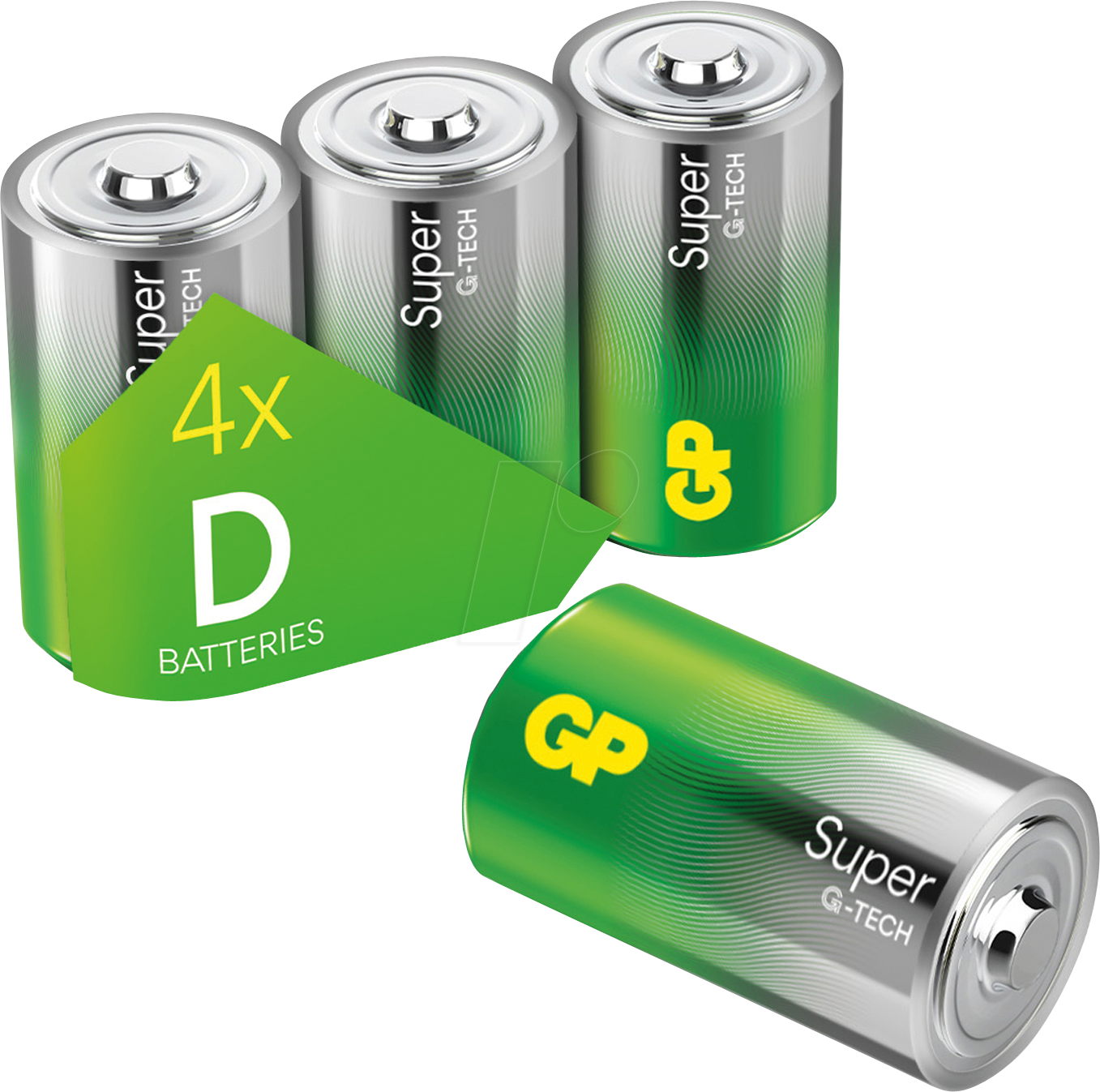 GP S4 D - Super, Alkaline Batterie, D (Mono), 4er-Pack von GP-BATTERIES