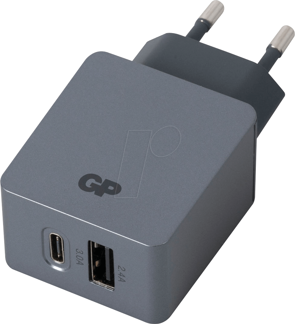 GP WA51 - USB-Ladegerät WA51, 5 V, 2400 mA / 3000 mA, USB-C von GP-BATTERIES