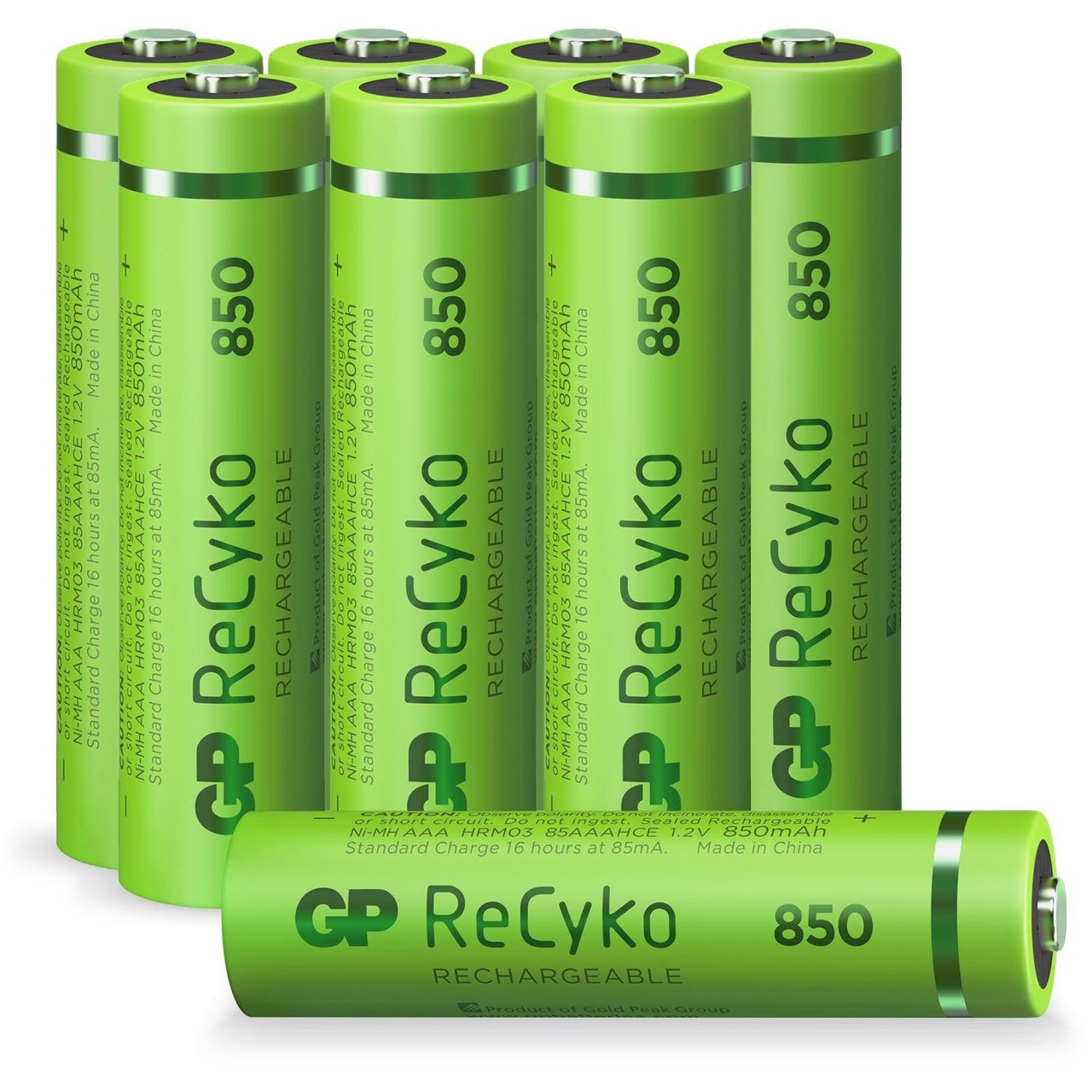 AAA Micro Akku GP NiMH 850 mAh ReCyko 1,2V 8 Stück AAA Micro Akku GP NiMH 850 mAh ReCyko 1,2V 8 Stück von GP Batteries