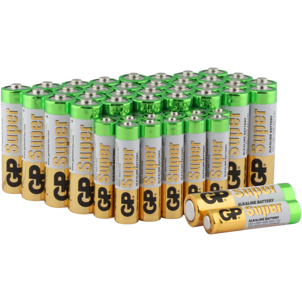 AAA Micro Batterie GP Alkaline Super 1,5V 12 Stück, AA Mignon Batterie GP Alkaline Super 1,5V 32 Stück AAA Micro Batterie GP Alkaline Super 1,5V 12 Stück, AA Mignon Batterie GP Alkaline Super 1,5V 32 Stück von GP Batteries