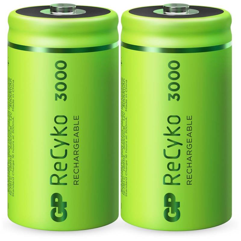 C Baby Akku GP NiMH 3000 mAh ReCyko 1,2V 2 Stück von GP Batteries