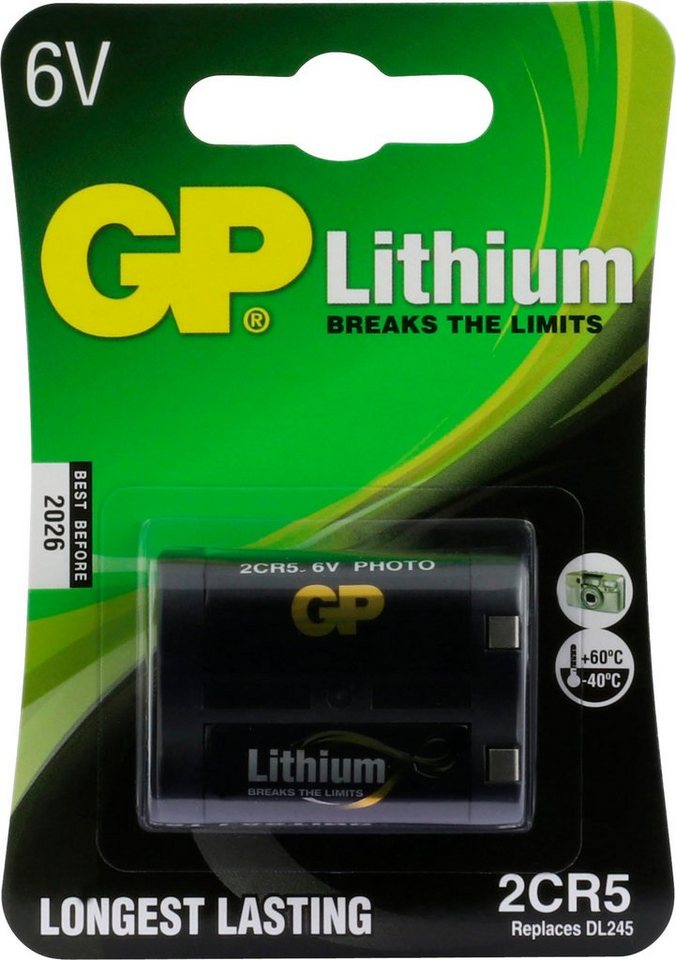 GP Batteries 1 Stück 2CR5 Batterie, 2CR5 (6 V, 1 St) von GP Batteries