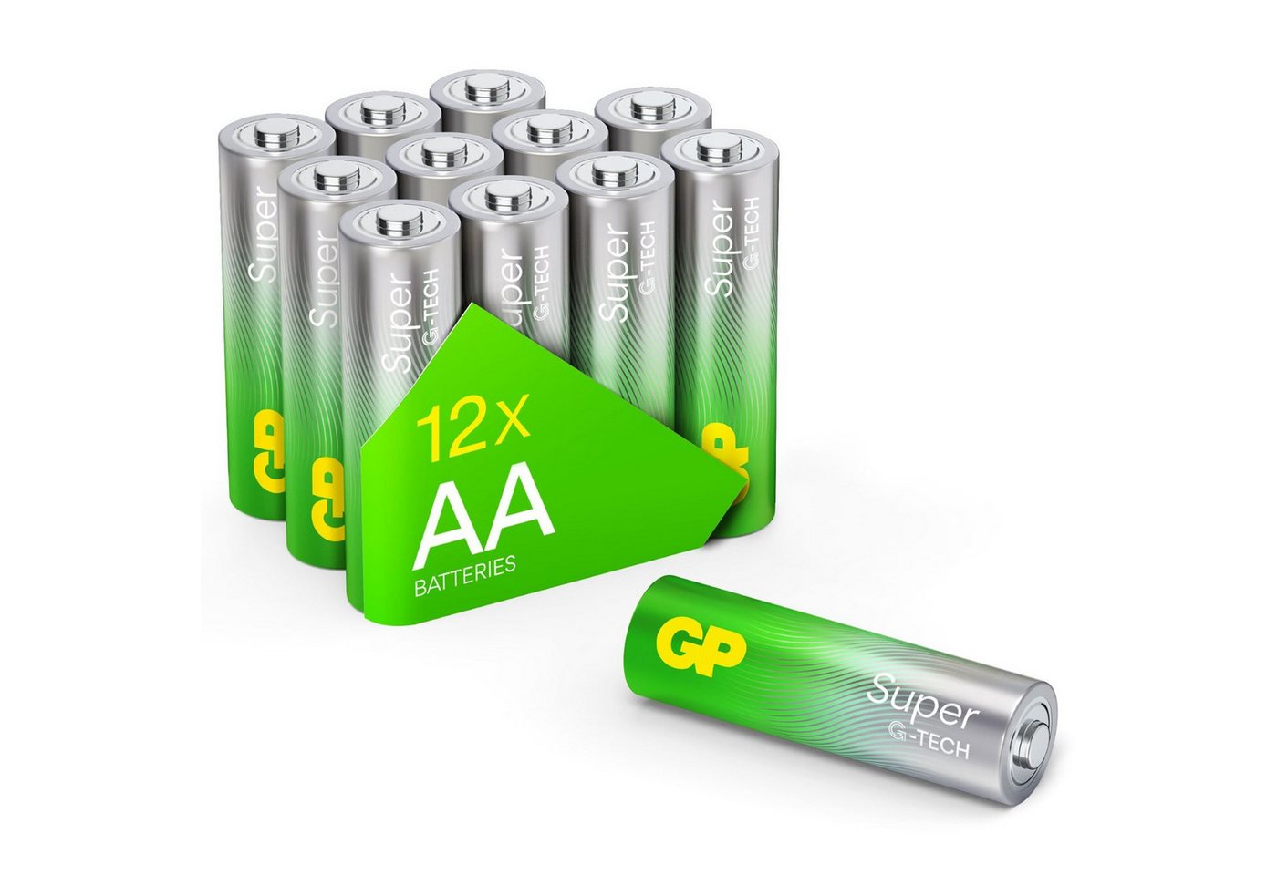 GP Batteries 12x Super Alkaline GTECH Batterien AA Mignon Batterie, (1,5 V, 12 St), LR06 LR6 1,5V 12 Stück Batterie Box Set Battery MN1500 15A E91 von GP Batteries