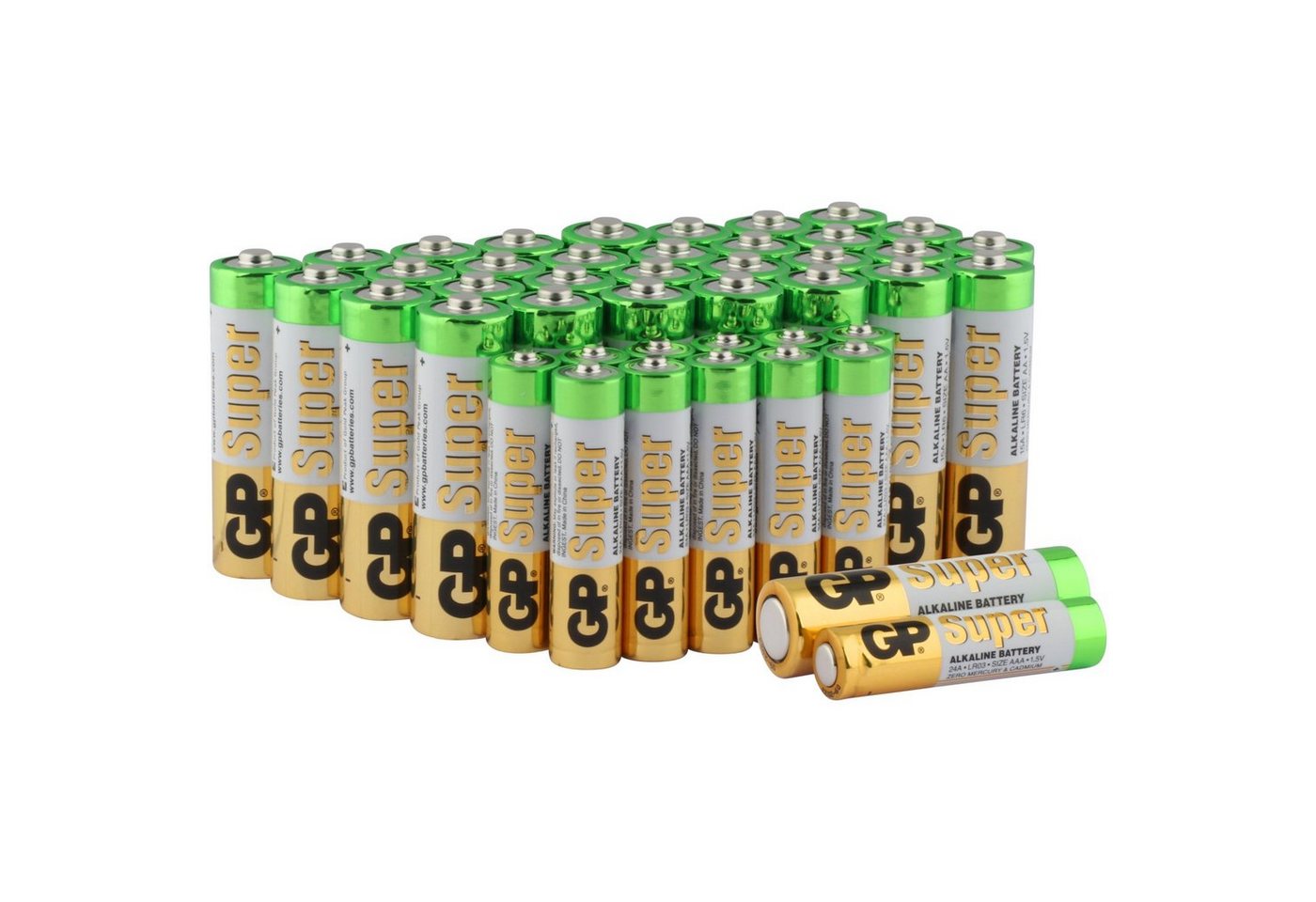 GP Batteries AAA Micro Batterie GP Alkaline Super 1,5V 12 Stück, AA Mignon Batteri Batterie, (1,5 V) von GP Batteries