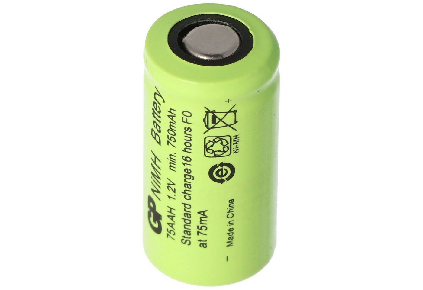 GP Batteries Akku 2/3AA NiMH-Akku ohne Lötfahne, ca. 14x29mm Akku 750 mAh (1,2 V) von GP Batteries