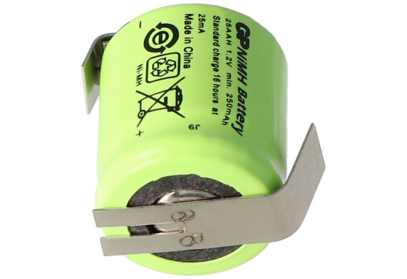 GP Batteries Akku passend für Sanyo N-110AA Akku NiMH 1/3 AA Mignon mit Lötfahne Z Akku 150 mAh (1,2 V) von GP Batteries