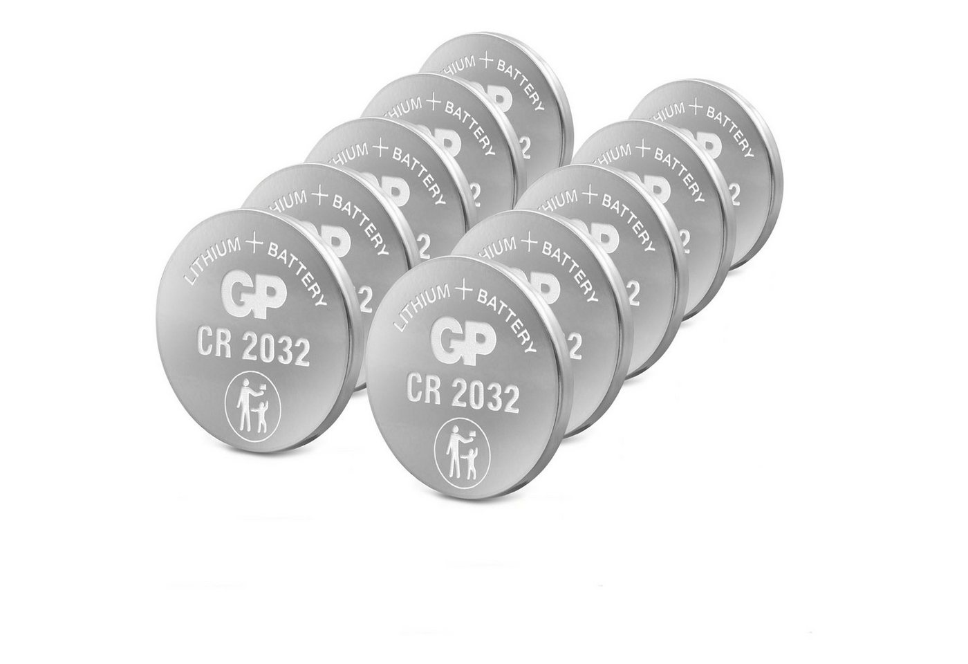 GP Batteries CR2032 GP Lithium Knopfzelle 3V 10 Stück Batterie, (3,0 V) von GP Batteries