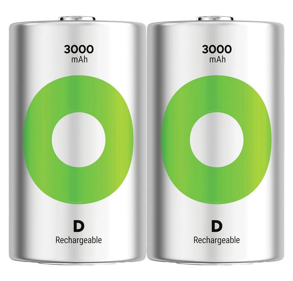 Gp D Mono Akku NiMH 3000 mAh RECYKO, 1.2V, 2er Akku Gp D Mono Akku NiMH 3000 mAh RECYKO, 1.2V, 2er Akku von Gp