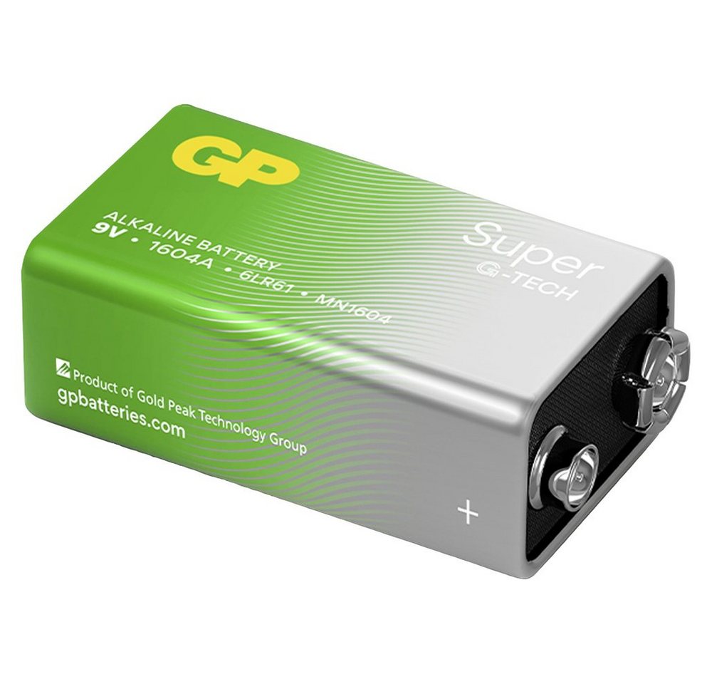 GP Batteries GP Batteries Super 9 V Block-Batterie 9 V 1 St. Batterie, (9 V) von GP Batteries