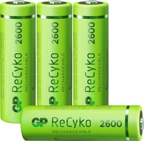 GP Batteries GPRCK260AA806C4 Mignon (AA)-Akku NiMH 2600 mAh 1.2V 4St. von GP Batteries