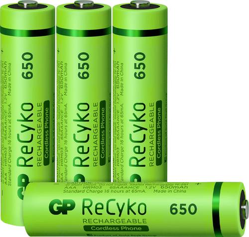 GP Batteries GPRCK65AAA570C4 Micro (AAA)-Akku NiMH 650 mAh 1.2V 4St. von GP Batteries
