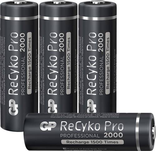 GP Batteries GPRCP200AA950C4 Mignon (AA)-Akku NiMH 2000 mAh 1.2V 4St. von GP Batteries