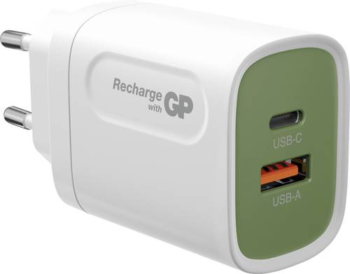 GP Batteries GPWC20WPWHUSB174 USB-Ladegerät Steckdose Anzahl Ausgänge: 2 x USB, USB-C® Buchse von GP Batteries