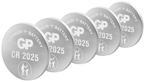 GP Batteries Knopfzelle CR 2025 3V 5 St. 160 mAh Lithium GPCR2025STD130C5 von GP Batteries