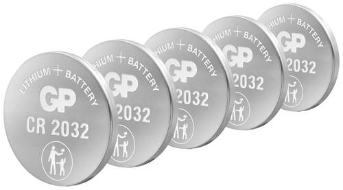 GP Batteries Knopfzelle CR 2032 3V 5 St. 220 mAh Lithium GPCR2032STD147C5 von GP Batteries