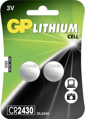 GP Batteries Knopfzelle CR 2430 Lithium CR2430 300 mAh 3 V 2 St. (0602430C2) von GP Batteries