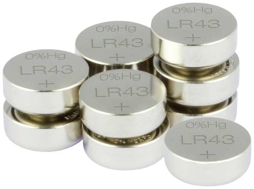 GP Batteries Knopfzelle LR 43 1.5V 10 St. Alkali-Mangan GP186F-2C10 von GP Batteries