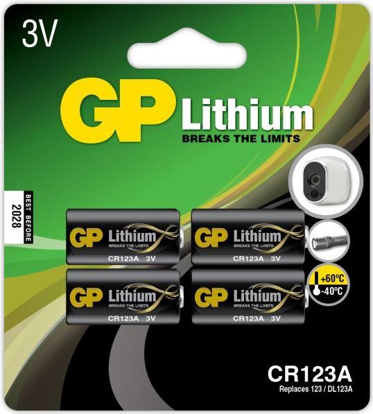 GP Batteries Lithium CR 123A Einwegbatterie CR123A Lithium-Manganese Dioxide (LiMnO2) (102033) von GP Batteries