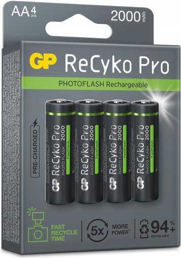 GP Batteries ReCyko Photoflash Wiederaufladbarer Akku AA Nickel-Metallhydrid (NiMH) (125210AAHCF-C4) von GP Batteries