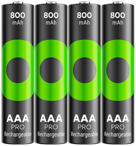 GP Batteries ReCyko Pro Micro (AAA)-Akku NiMH 800 mAh 1.2V 4St. von GP Batteries