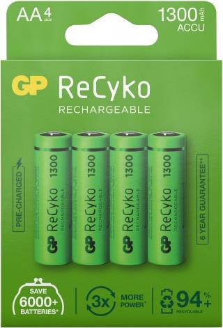 GP Batteries ReCyko Wiederaufladbarer Akku AA Nickel-Metallhydrid (NiMH) (201213) von GP Batteries