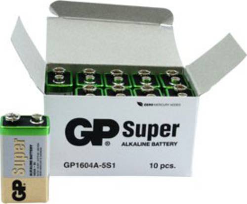 GP Batteries Super 9V Block-Batterie Alkali-Mangan 9V 10St. von GP Batteries