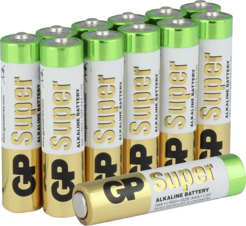 GP Batteries Super Micro (AAA)-Batterie Alkali-Mangan 1.5V 12St. von GP Batteries