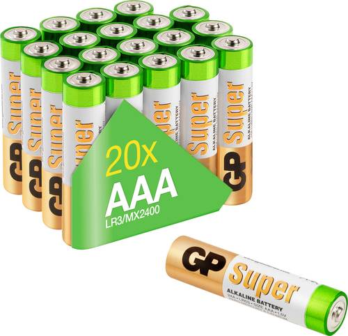 GP Batteries Super Micro (AAA)-Batterie Alkali-Mangan 1.5V 20St. von GP Batteries