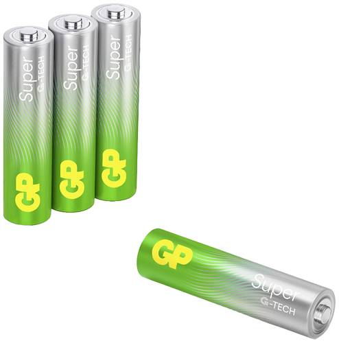 GP Batteries Super Micro (AAA)-Batterie Alkali-Mangan 1.5V 4St. von GP Batteries
