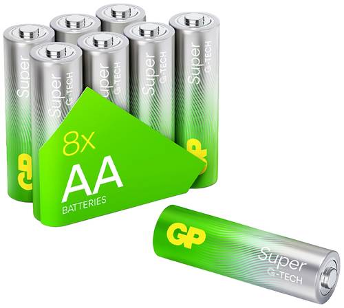 GP Batteries Super Mignon (AA)-Batterie Alkali-Mangan 1.5V 8St. von GP Batteries