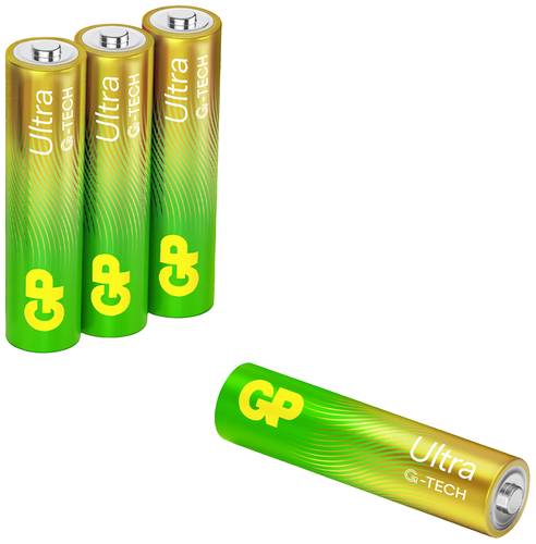 GP Batteries Ultra Micro (AAA)-Batterie Alkali-Mangan 1.5V 4St. von GP Batteries