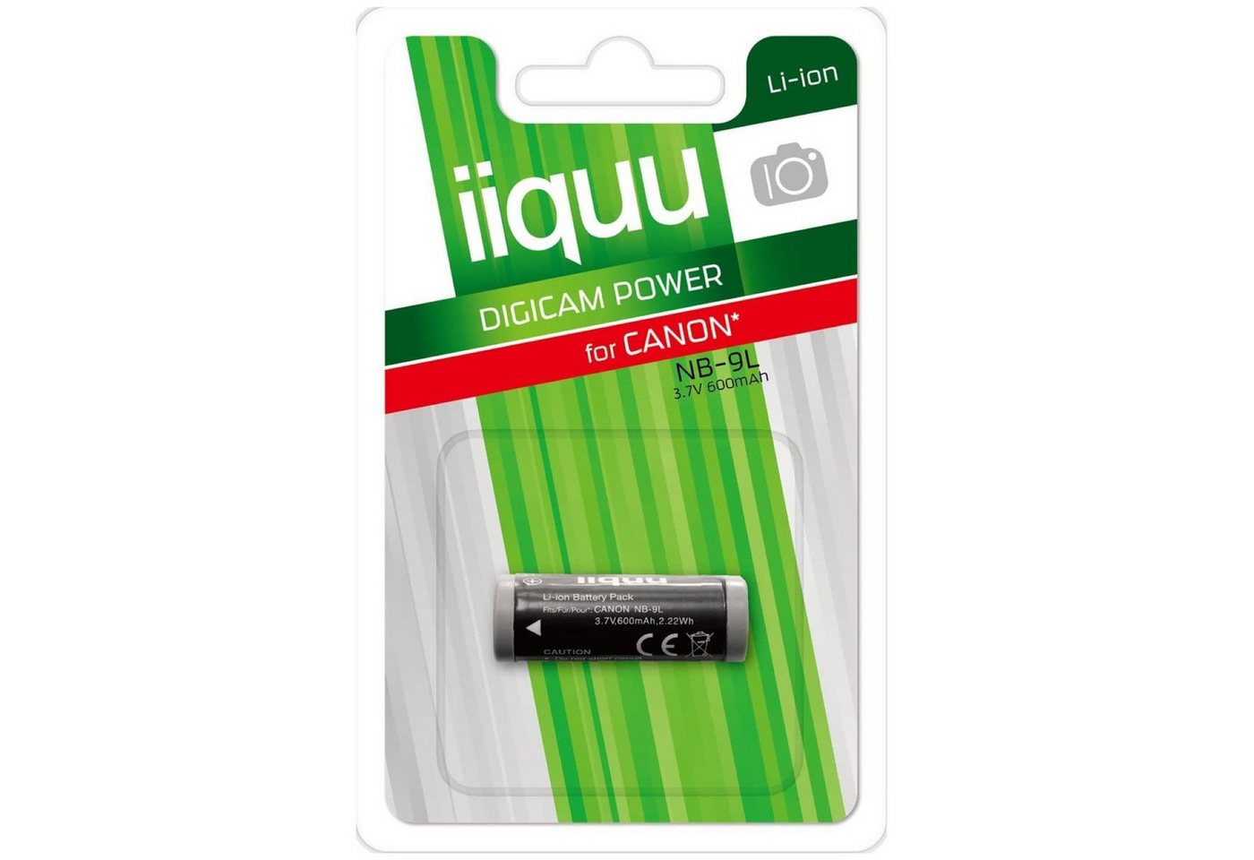 GP Batteries iiquu Li-Ion Akku ähnl. Canon NB-9L etc Kamera-Akku 600 mAh, Li-Ion Akku mit 600 mAh, passend für Canon NB-9L IXXUS IXY PowerShot von GP Batteries
