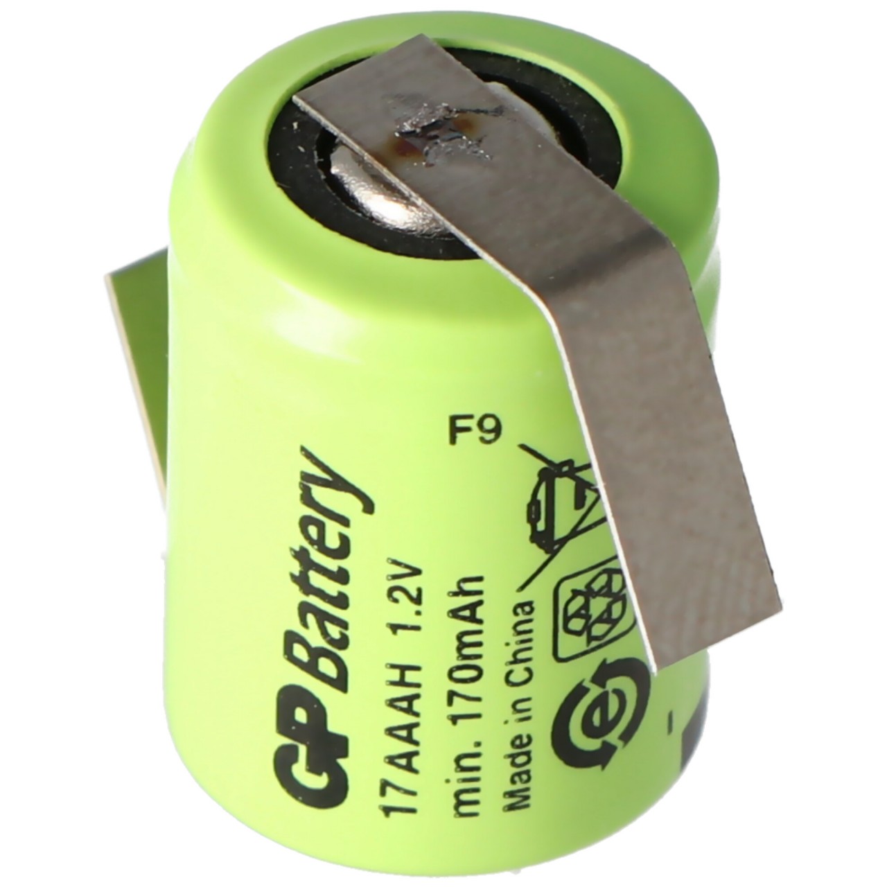 KAN 1/3AAA Micro 1,2 Volt 170mAh NiMH mit Lötfahne Z-Form KAN 1/3AAA Micro 1,2 Volt 170mAh NiMH mit Lötfahne Z-Form von GP Batteries