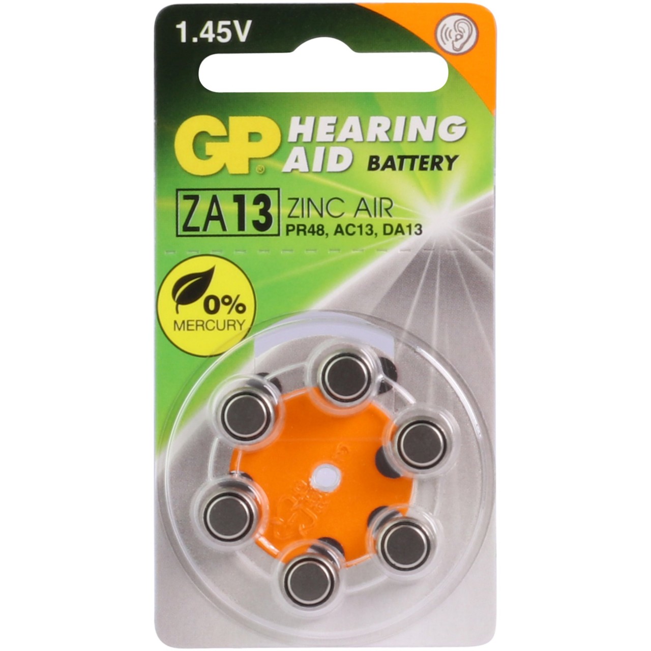 ZA13 GP Zink-Luft Hörgerätebatterie 1,4V 6 Stück ZA13 GP Zink-Luft Hörgerätebatterie 1,4V 6 Stück von GP Batteries