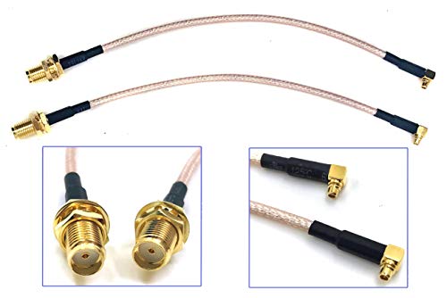 2 Stück RF RG316 Pigtail SMA Antennenstecker auf MMCX Stecker Koaxialkabel Adapter rechtwinklig 2.5 inch (6.5 cm) von GP Electric