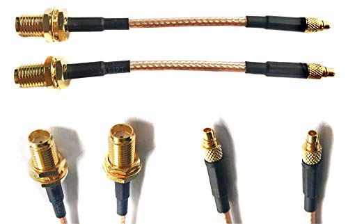 Antennenstecker RF RG316 SMA weiblich auf gerader MMCX Stecker, kein Winkel, 2 Stück 4 inches (10 cm) von GP Electric