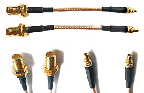 Antennenstecker RF RG316 SMA weiblich auf gerader MMCX Stecker, kein Winkel, 2 Stück 4 inches (10 cm) von GP Electric