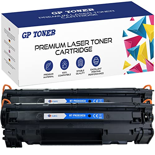 2X Toner XL Kompatibel mit HP 83X 283X CF283X für HP Laserjet M126A M126nw M128fn M128fp M128fw MFP M225dn M201dw MFP M225dw MFP M225dw MFP M225dn MFP M127fn (2xSchwarz) von GP TONER