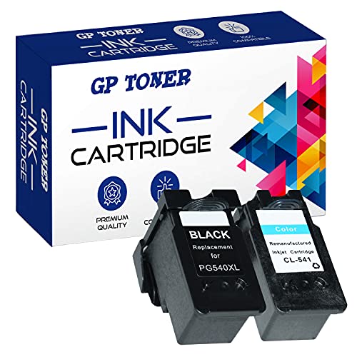 GP TONER Druckerpatronen für Canon PG-540 + CL-541 Pixma TS5150, TS5151, MG3650s MG3650, MG4250 MG3600, MG3550 MG3500, MG3200 MG3150 MG3250, MX535 MX395, MX475 (Schwarz+Farbig) von GP TONER