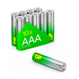 10 GP Batterien SUPER Micro AAA 1,5 V von GP