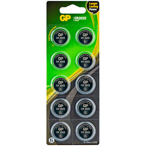 10 GP Knopfzellen CR2025 3,0 V 10 GP Knopfzellen CR2025 3,0 V von GP