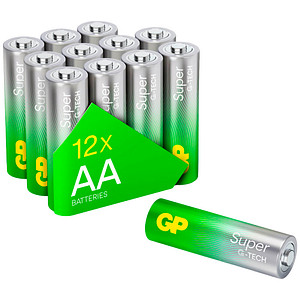 12 GP Batterien SUPER Mignon AA 1,5 V von GP