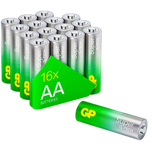 16 GP Batterien SUPER Mignon AA 1,5 V von GP