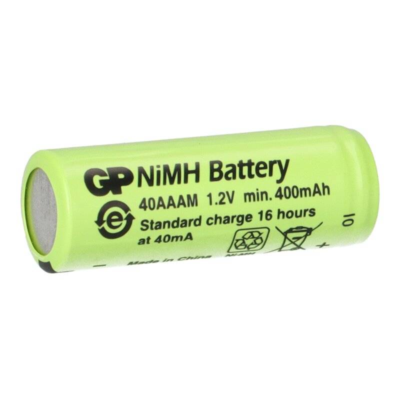 1x GP Akku 2/3 AAA 1,2V / 400mAh GP40AAAM von GP
