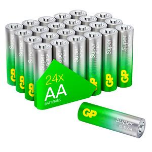 24 GP Batterien SUPER Mignon AA 1,5 V von GP